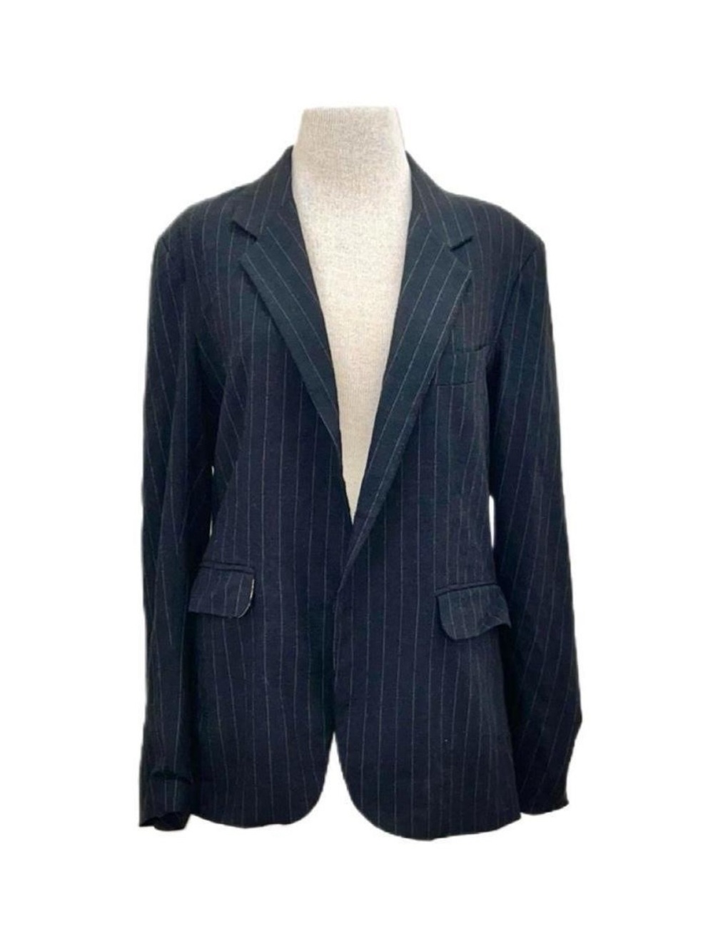 Vintage Mr Winter Gray Pinstripe Blazer Size Medium Rocker Era Indie Sleaze Y2K
